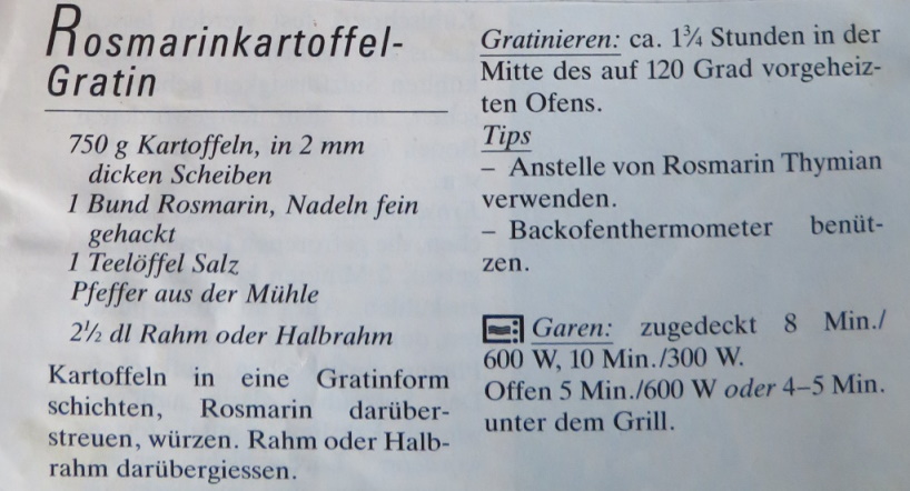 KARTOFFELGRATIN ROSMARIN